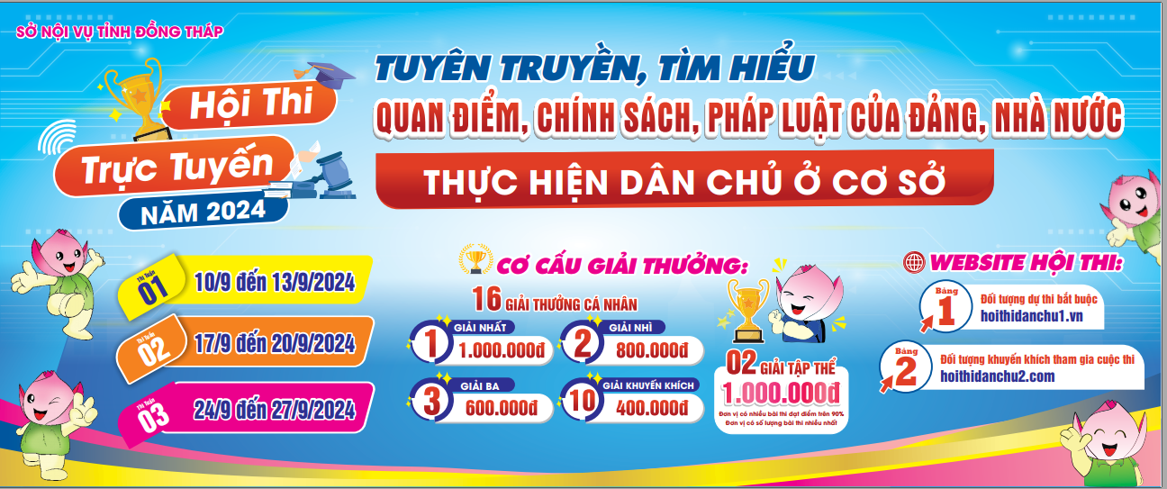  Triển khai tham gia Hội thi trực tuyến tuyên truyền, tìm hiểu quan điểm, chính sách, pháp luật của Đảng, Nhà nước về thực hiện dân chủ ở cơ sở năm 2024