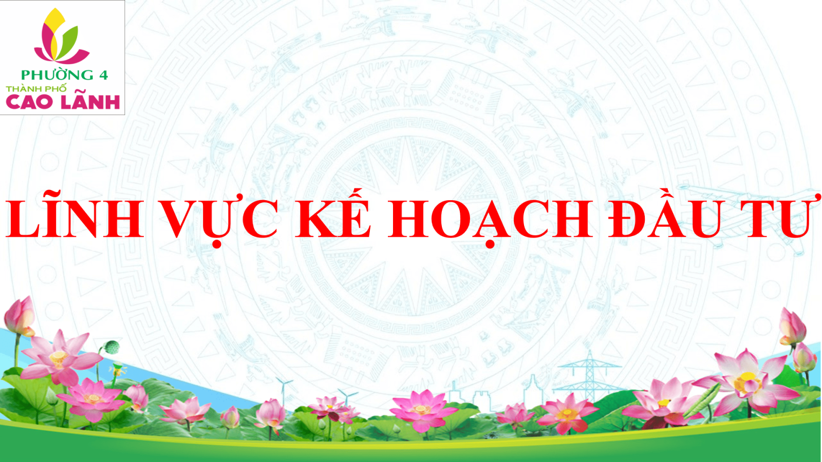 LĨNH VỰC KẾ HOẠCH ĐẦU TƯ